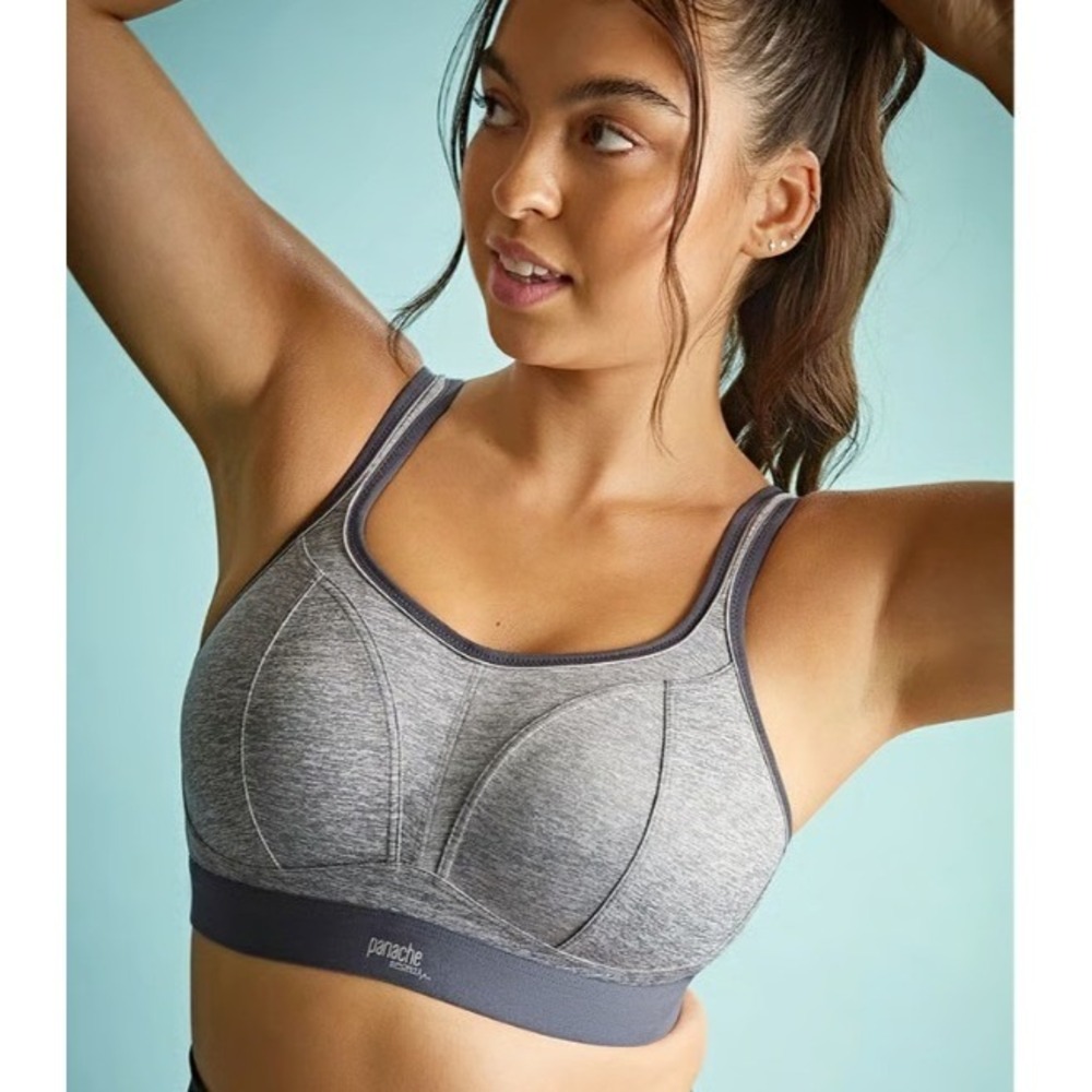 Panache Women's Boundless Non Wired Sports Bra Charcoal Marl Size 40G Good